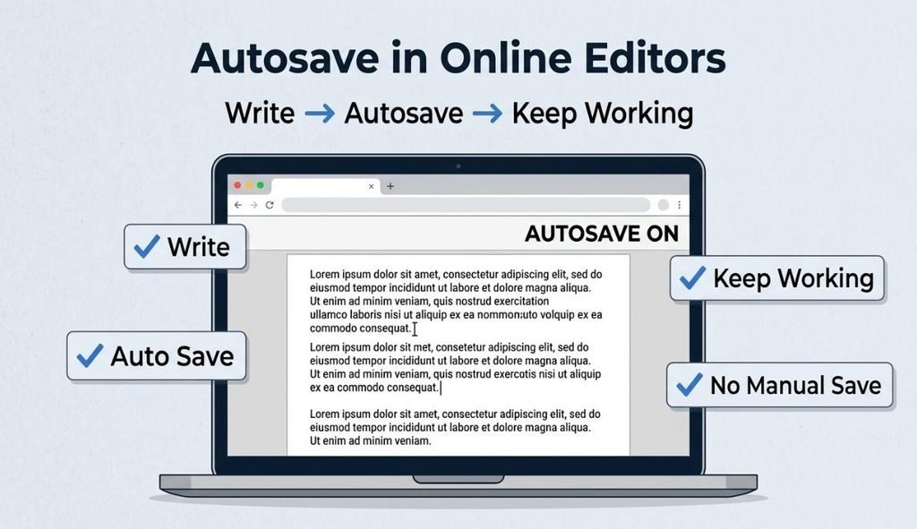 Autosave in online editors