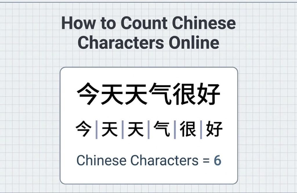 Chinese character count example