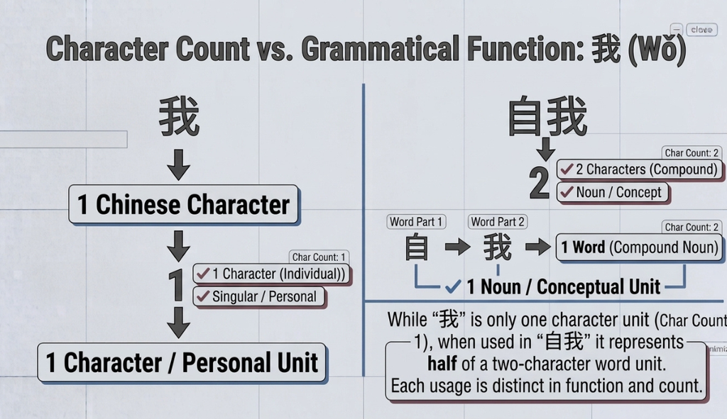 Chinese word counting and word segmentation process