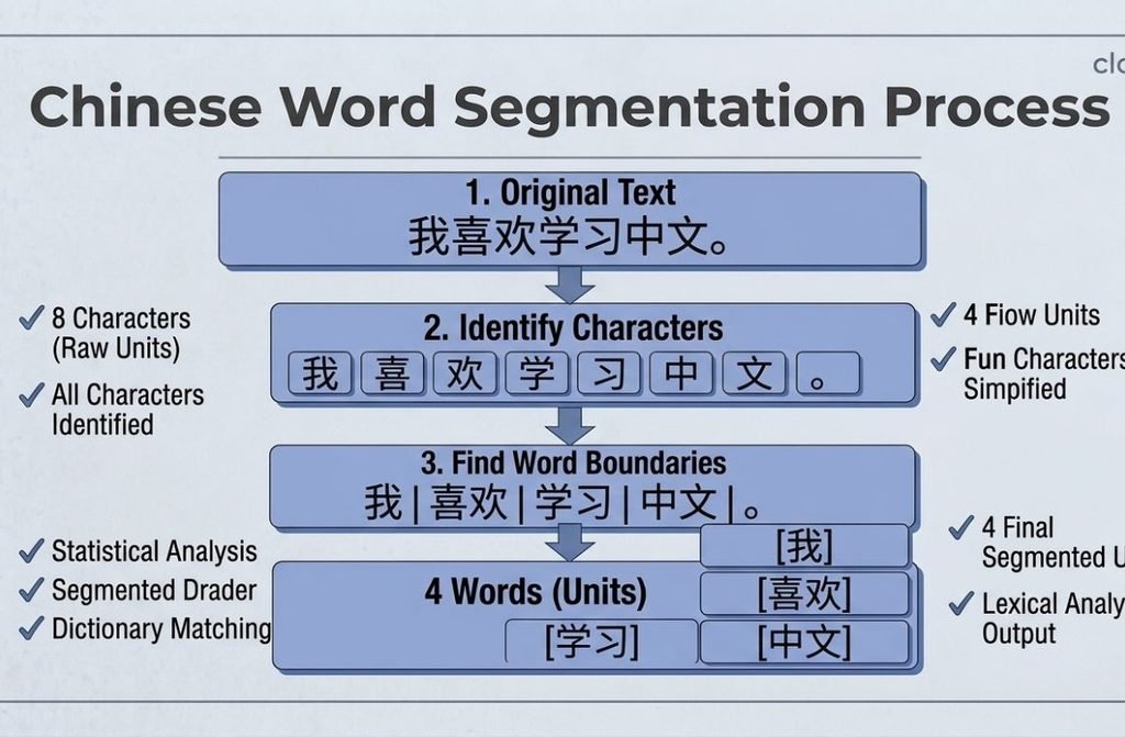 Chinese word segmentation example