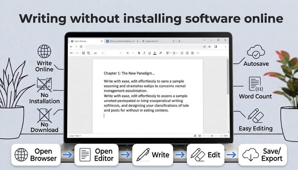 how to write online without installing software